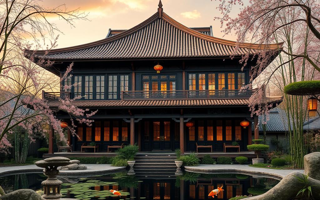 Elegant Chinese-Inspired Two Story Home Designs