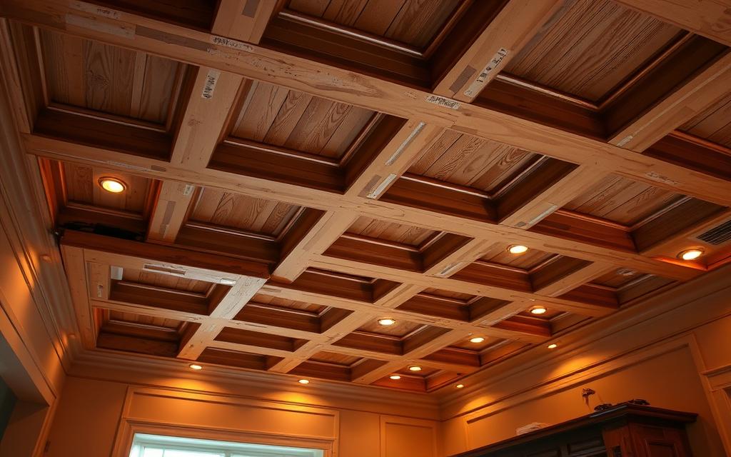 Coffered Ceiling Installation