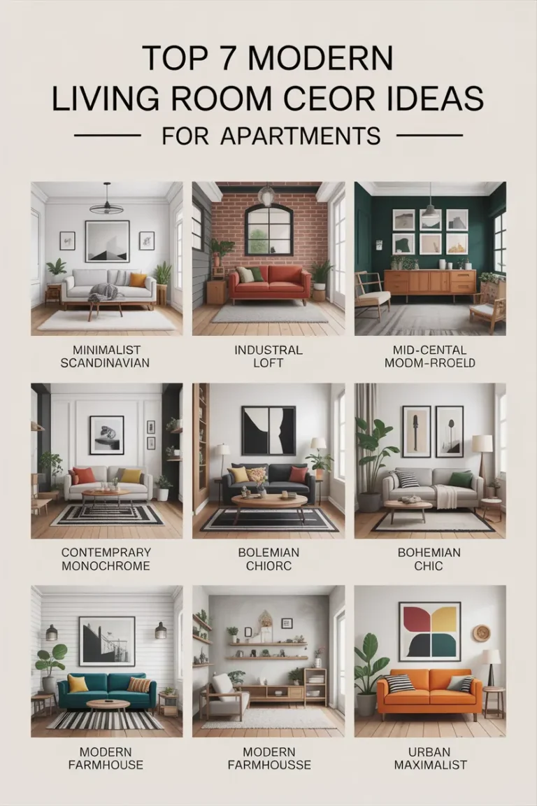 Top 7 Modern Living Room Decor Ideas for Apartments