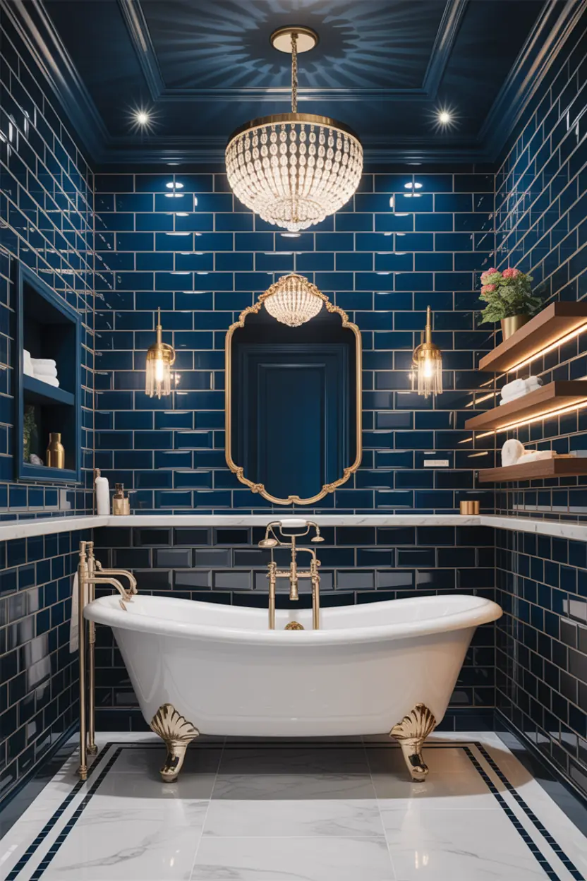 10 Creative Midnight Blue Bathroom Ideas That Shine