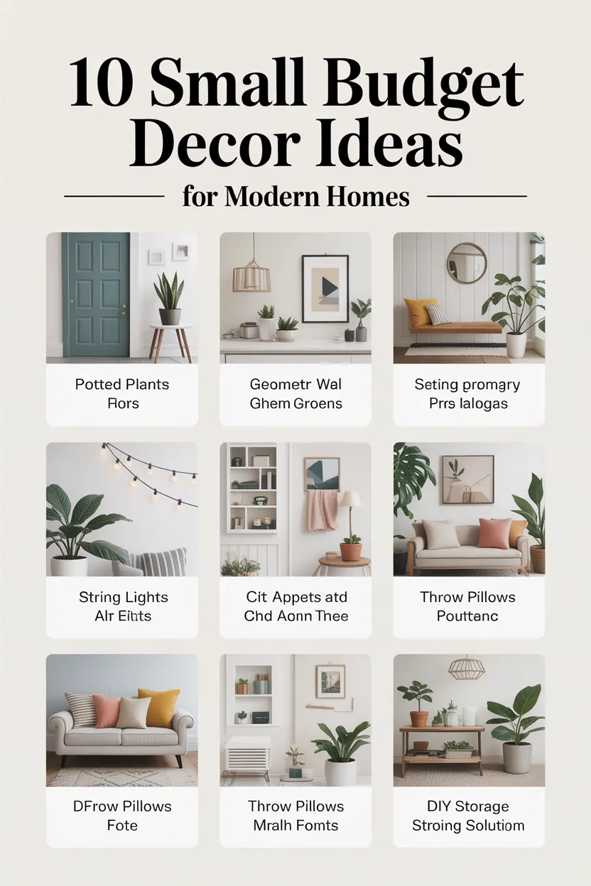 10 Small Budget Decor Ideas for Modern Homes