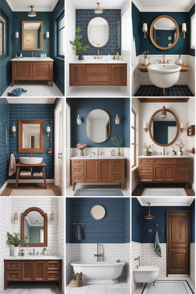 12 AMAZING Blue and Brown Bathroom Ideas You’ll Love