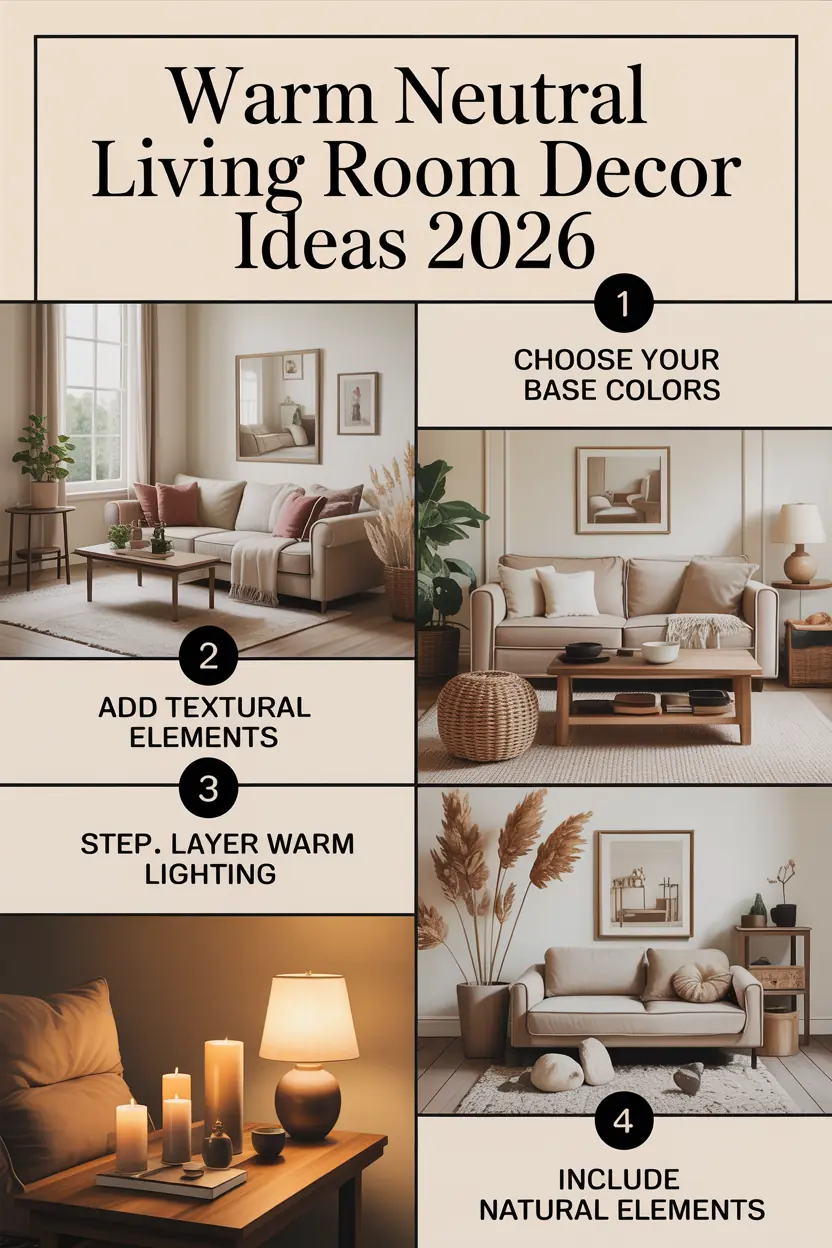 Warm Neutral Living Room Decor Ideas 2026