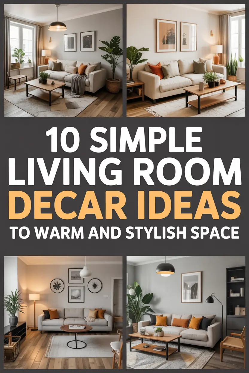 10 Simple Living Room Decor Ideas to Create a Warm and Stylish Space