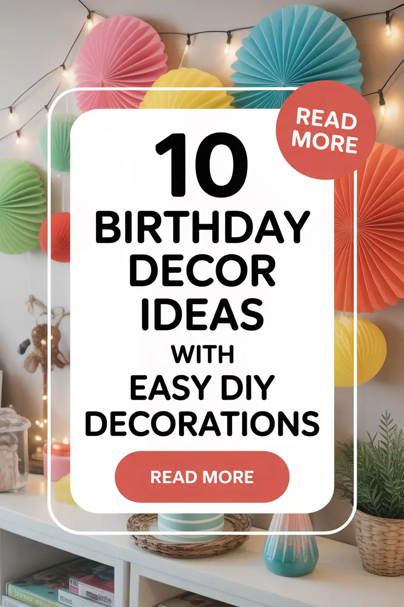 10 Birthday Decor Ideas with Easy DIY Decorations