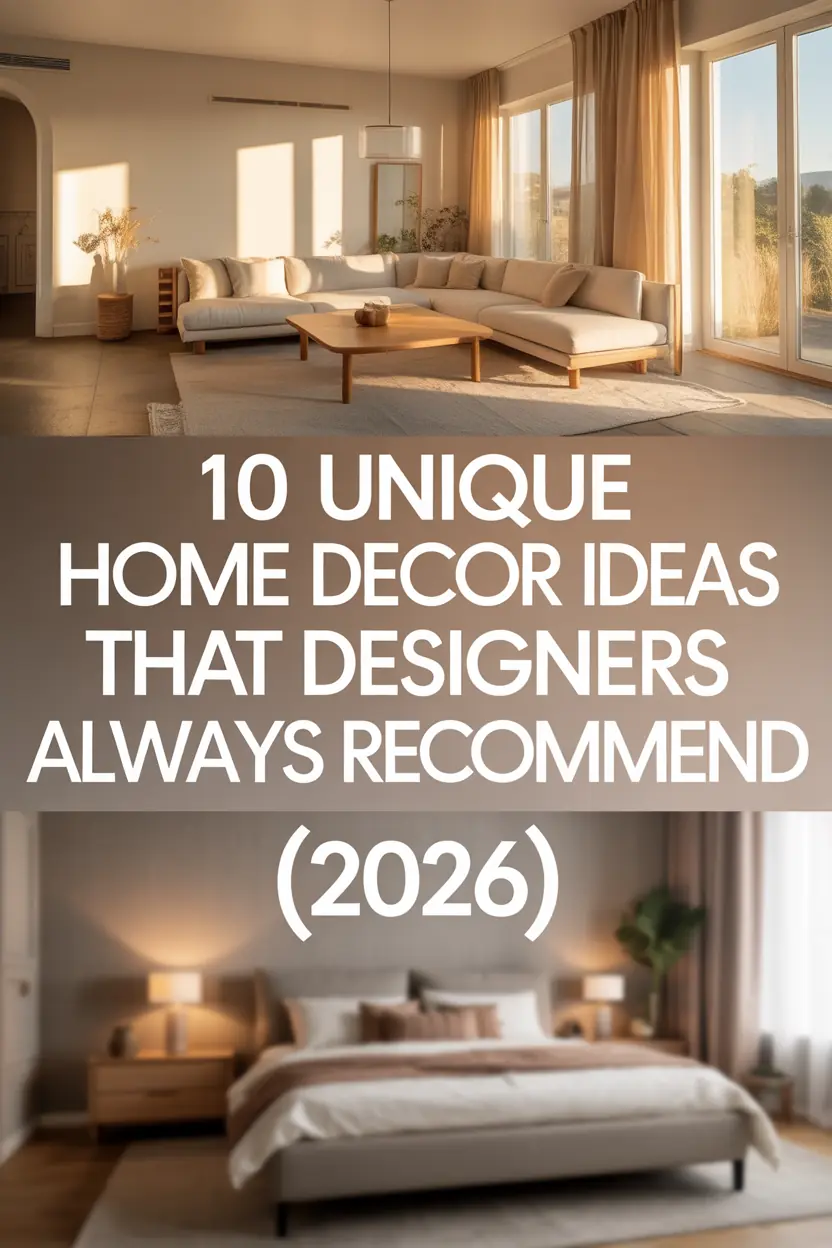 10 Unique Home Decor Ideas That Designers Always Recommend (2026)
