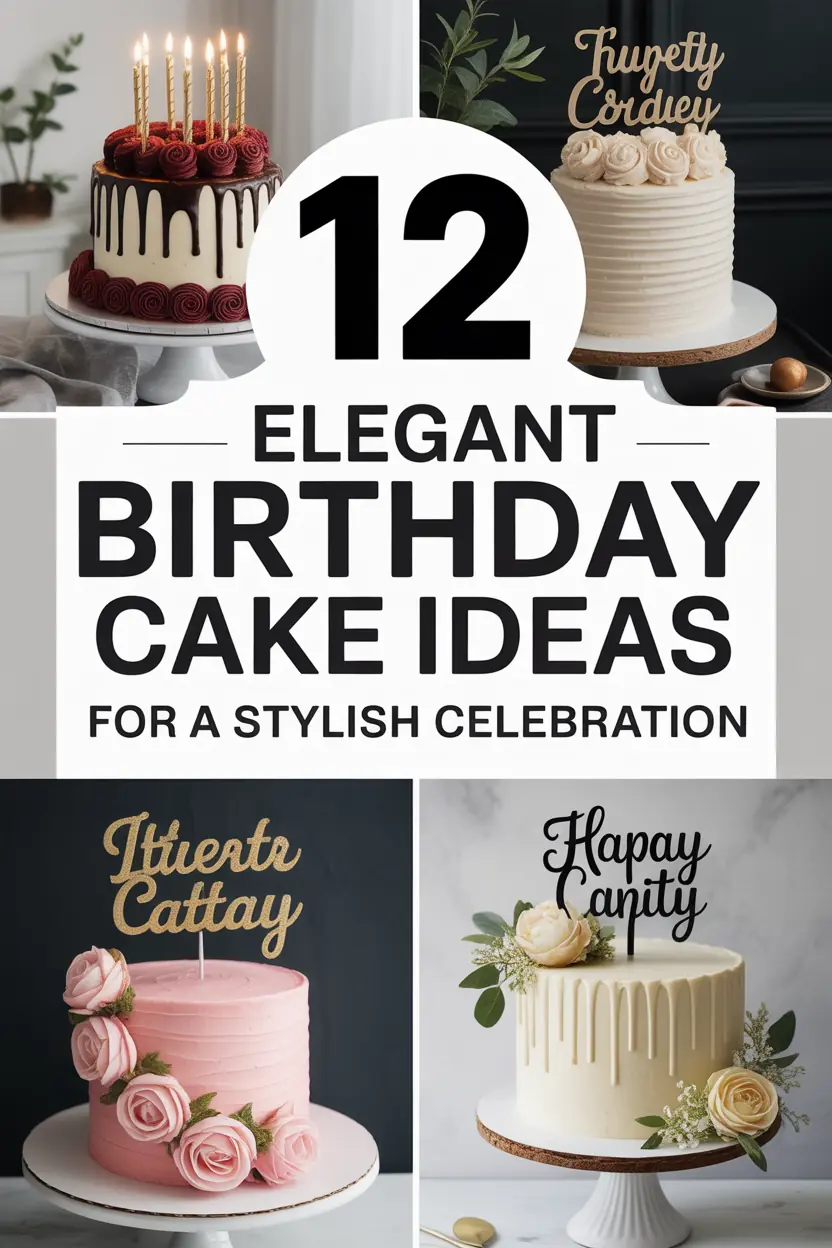 12 Elegant Birthday Cake Ideas for a Stylish Celebration