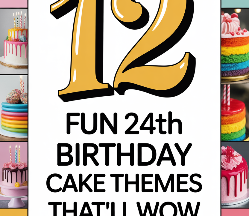 12 Fun 24th Birthday Cake Themes That’ll Wow Your Guests