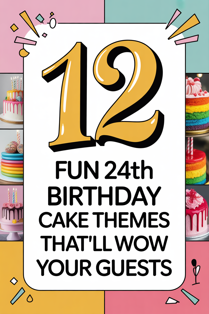 12 Fun 24th Birthday Cake Themes That’ll Wow Your Guests