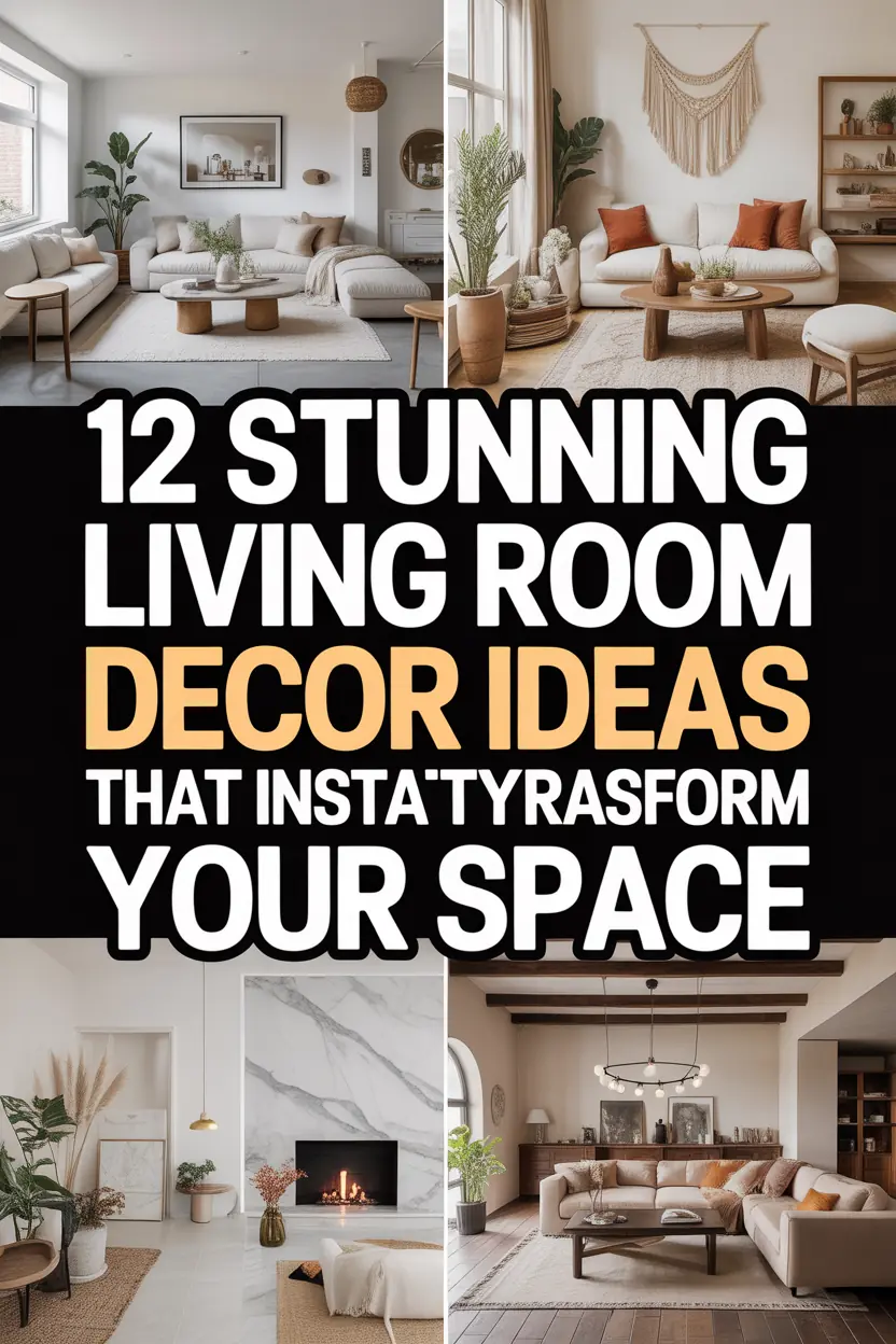 12 Stunning Living Room Decor Ideas That Instantly Transform Your Space