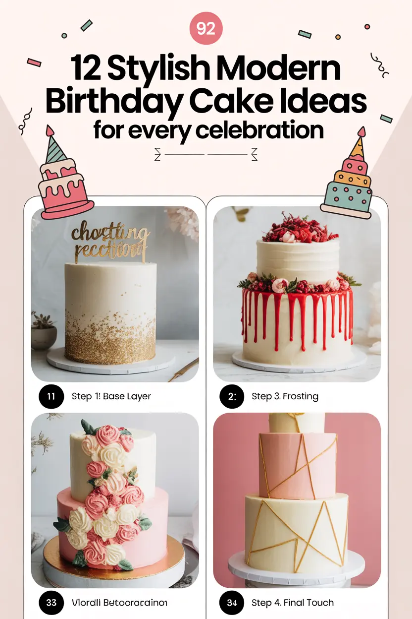 12 Stylish Modern Birthday Cake Ideas for Every Celebration