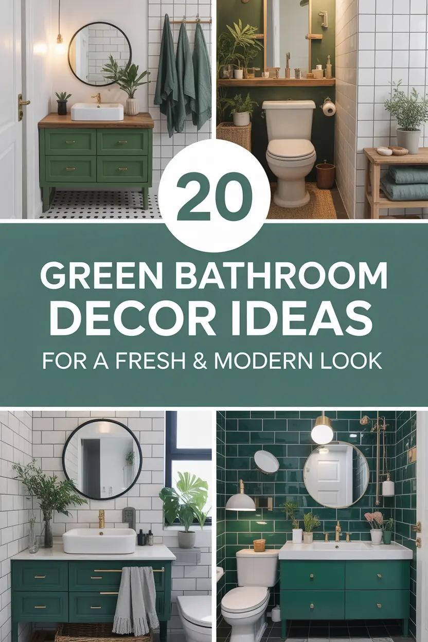 20 Green Bathroom Decor Ideas for a Fresh & Modern Look (2026)