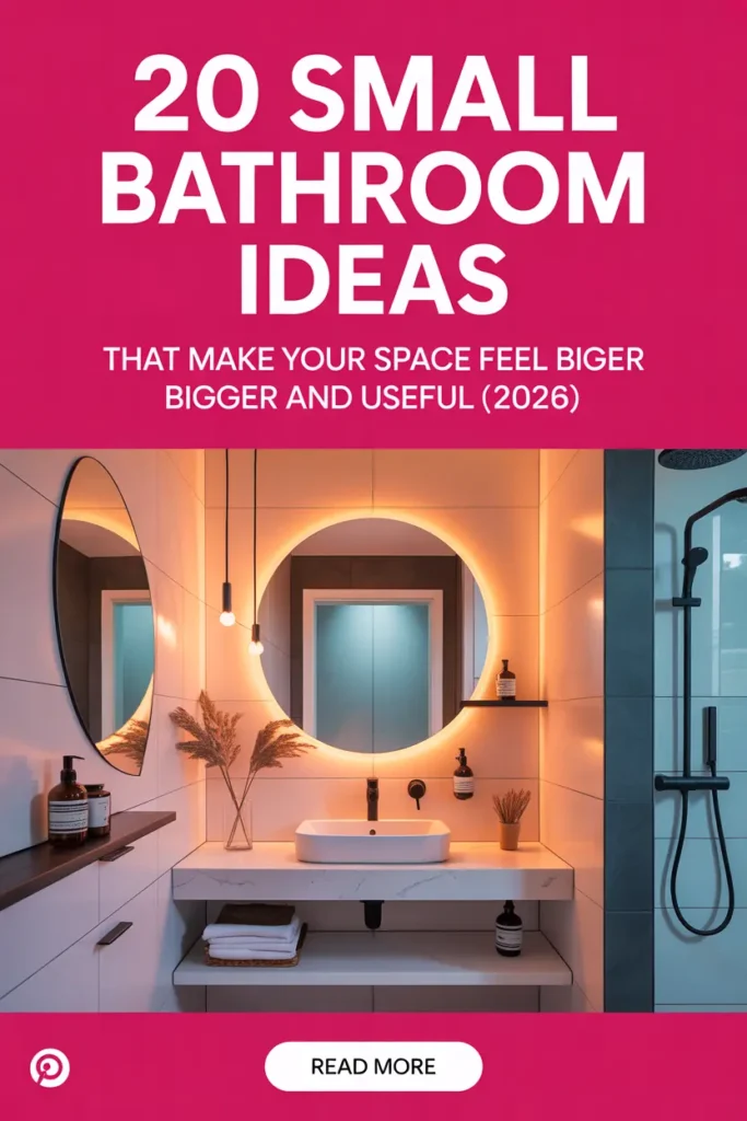 20 Small Bathroom Ideas That Make Your Space Feel Bigger and More Useful (2026)