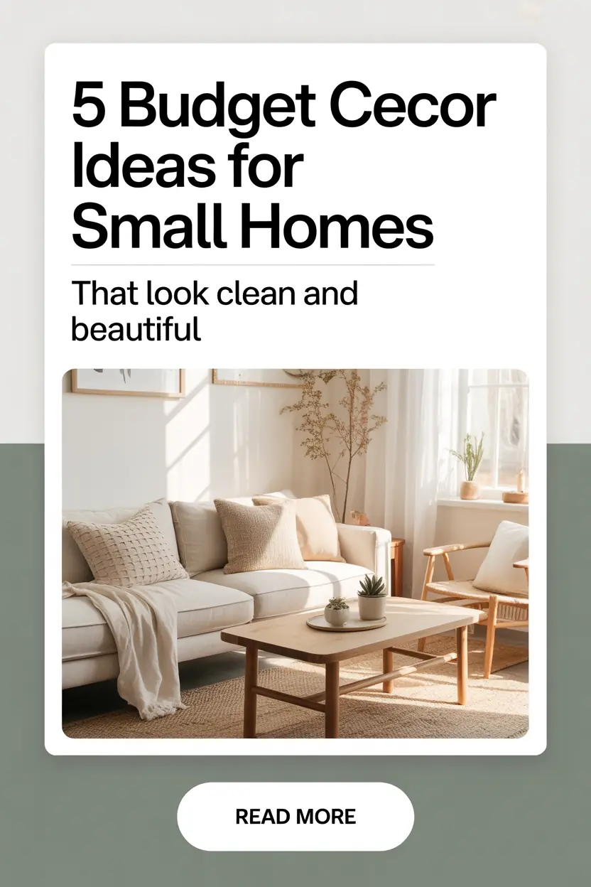 5 Budget Decor Ideas for Small Homes That Look Clean and Beautiful