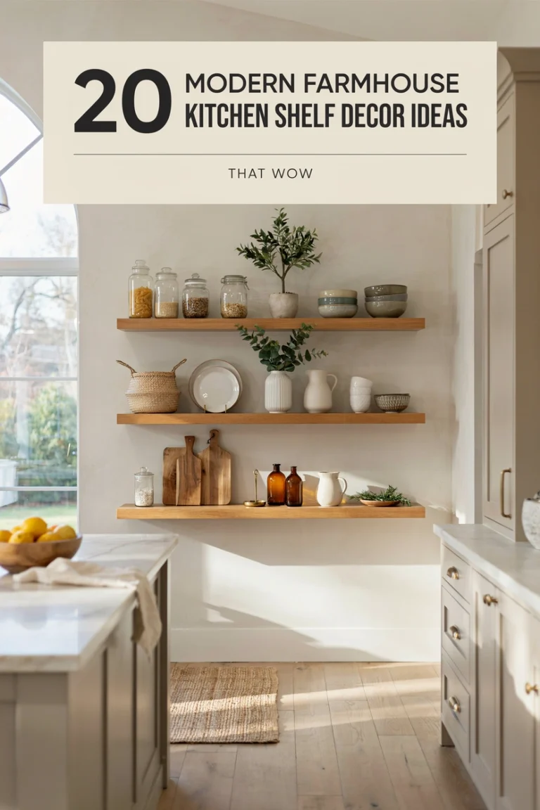 20 Modern Farmhouse Kitchen Shelf Decor Ideas That Wow