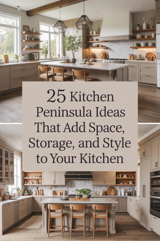 25 Kitchen Peninsula Ideas That Add Space, Storage, and Style to Your Kitchen